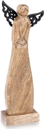 Medinė angelo figūrėlė iš mangų medienos 34 cm