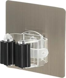 Lipnus sieninis laikiklis šluotai ir šepečiui su profiliuotu voleliu