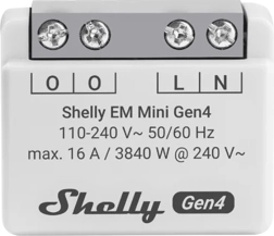 Energijos sąnaudų matuoklis Shelly EM Mini Gen4 su Wi‑Fi ir Matter