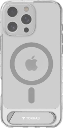 Permatomas magnetinis dėklas TORRAS Pstand su atlenkiamu stoveliu (kickstand) skirtas iPhone 16 Pro Max