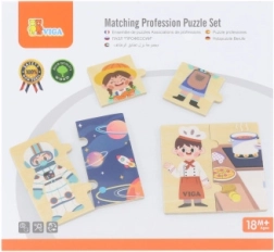 Viga wooden matching game – Professions: 24 pieces, 8 jobs