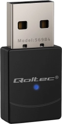 Qoltec wireless mini Wi‑Fi 6 adapter with Bluetooth 5.4, USB
