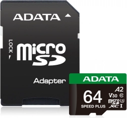 microSD atminties kortelė Speed Plus 64GB UHS1 U3 V30 A2 160/140 MB/s