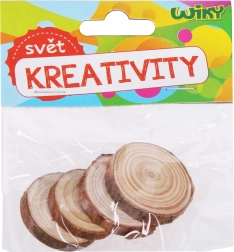 Mediniai rateliai 3–4 cm, rinkinys 4 vnt.