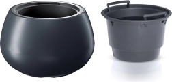 Vazonas su įdėklu HEOS 37 cm – antracito