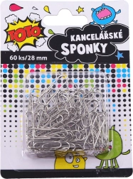 Spalvotos kanceliarinės sąvaržėlės 28 mm