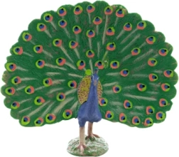 Plastic peacock figurine 11 × 11 × 5 cm