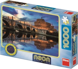 Neoninė dėlionė „Angelo pilis“ 1000 dalių