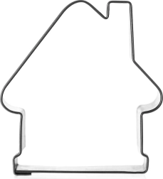 Nerūdijančio plieno sausainių formelė „Namelis“ 5,5 cm