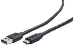 USB 3.0 kabelis USB‑C (A kištukas į USB‑C kištuką), 0,5 m, juodas