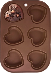 Silicone Heart Muffin Mold, 6 pcs – ORION