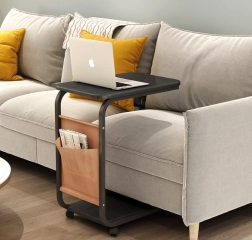 Mobilus konferencinis/sofos stalelis ant ratukų – juodas