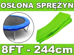 Tramplynės 244 cm (8 FT) spyruoklių apsauginis gaubtas – žalias