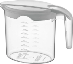 Plastinis ąsotis su dangteliu 1 l