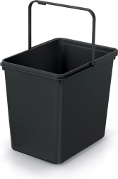 Šiukšlių dėžė Systema Basic 23 l – perdirbta juoda