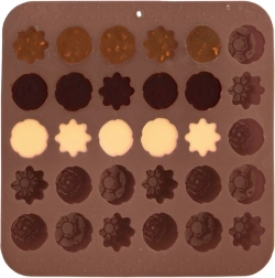 Silikoninė formelė pralinėms Sillinie, 30 gėlės formų