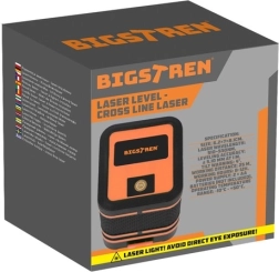 BIGSTREN kryžminis lazeris su žaliu spinduliu ir dėklu