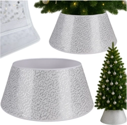 Ruhhy Christmas tree stand cover 60 cm white-silver - 1 piece