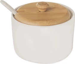 Porcelianinis cukrinis indelis su šaukšteliu WHITELINE 240 ml