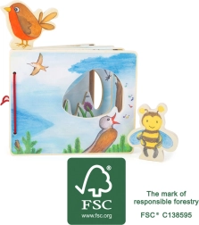 Medinė paveikslėlių knygelė su bitute SMALL FOOT