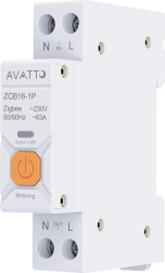 Išmanusis ZigBee automatinis jungiklis su energijos matavimu AVATTO ZWCB16