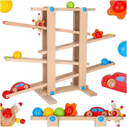 Medinis Montessori XXL rutuliukų trasos rinkinys