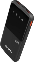 Išorinė baterija (powerbank) 10000mAh su greituoju įkrovimu 22,5W, 2xUSB + USB-C