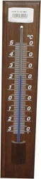 Outdoor wooden stained thermometer 32 cm