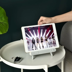 Tissue Box with Phone Holder Retro TV – Gray