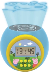 Vaikiškas žadintuvas su projektoriumi PEPPA PIG ir naktine lempute