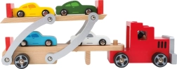 Medinis vilkikas su automobiliais small foot