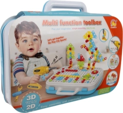 Iso trade creative mosaic with children's screwdriver and drill (196 pieces)