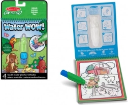 Magiškas piešimas vandeniu Gyvūnėliai – dažomi lapai su vandens teptuku