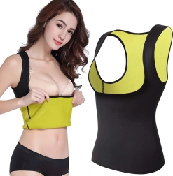 Moteriški neopreno treniruočių lieknėjimo marškinėliai be rankovių – L