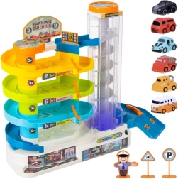 Iso Trade interactive parking garage with elevator and 5 levels (including 6 toy cars)