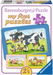Dėlionė 3x6 gyvūnėliai RAVENSBURGER