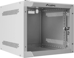 Wall-mounted 10" 4U cabinet, 280 × 310 mm, grey – LANBERG