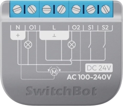 Išmanioji dviejų kanalų relė SwitchBot Relay Switch 2PM su Matter palaikymu ir energijos sąnaudų matavimu