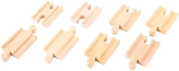 Medinės bėgių jungtys 7 cm (8 vnt.) BIGJIGS RAIL