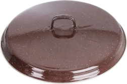 Emaliuotas dangtis rudas 32 cm