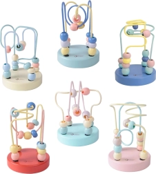 Klasikinis pasaulinis medinis žaislas – vielinis labirintas vaikams