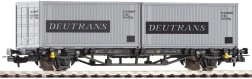 Piko platforminis vagonas Lgs579 su 2× 20' konteineriais DEUTRANS DR, epocha IV