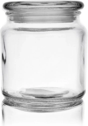 Stiklinis maisto laikymo indas 580 ml su dangteliu