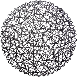 Paper Round Table Mat Black 35 cm
