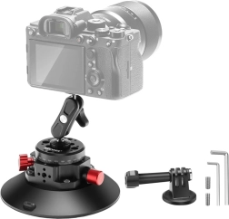 Profesionalus NEEWER vakuuminis siurbtuko laikiklis su vakuumine pompa 1/4" sporto kameroms (DJI ACTION, GOPRO, INSTA360)