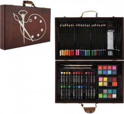Kūrybinis tapybos rinkinys mediniame dėkle