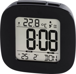 DCF Radio-Controlled Alarm Clock RC45 Black