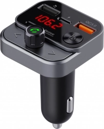 FM siųstuvas automobiliui su Bluetooth, USB ir greituoju QC3.0 įkrovimu