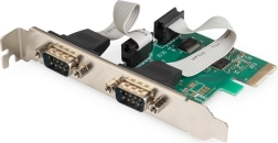 PCIe RS232 Serial Port Controller, 2x DB9, ASIX99100 Chipset