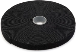 Savaime lipnus sausas „Velcro“ tipo dirželis kabeliams 15 mm, 10 m, juodas